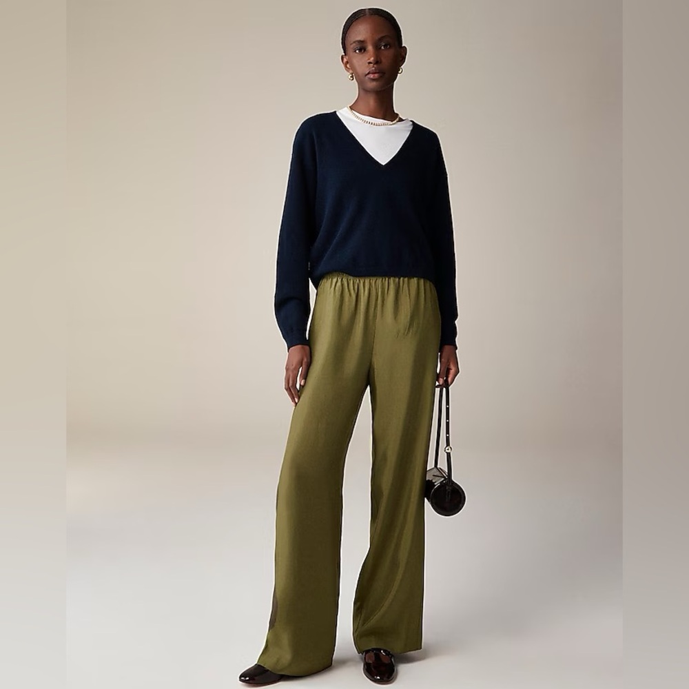 J. Crew Stratus pant textured satin XXL